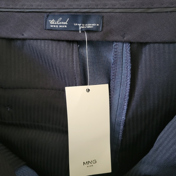 Mango Men's Extrafine wool Slim Fit  Dress Pants - Picture 9 of 14